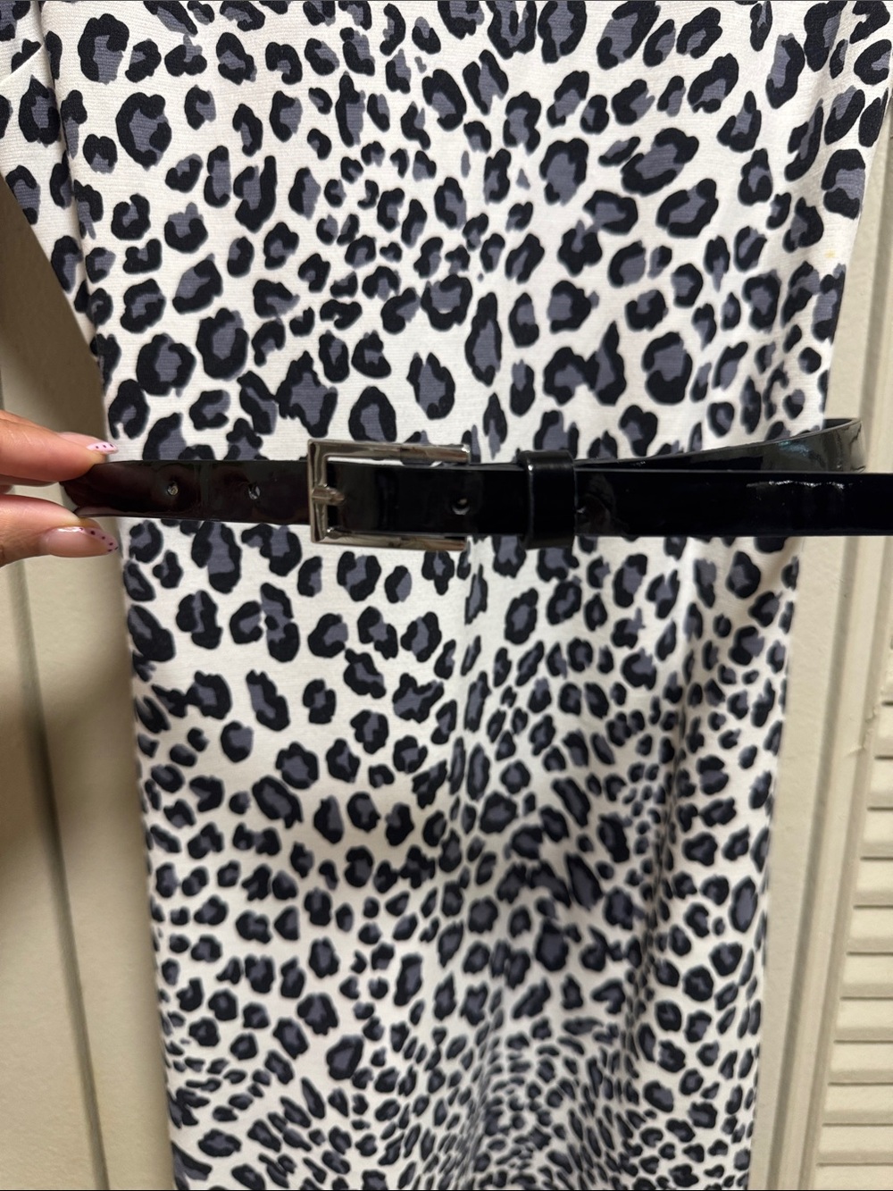 Leopard Mini Belted Dress - Picture 4 of 4